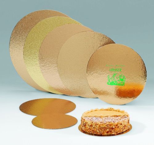 Papp-Tortenunterlagen | -Scheiben rund gold 30cm (100 Stk) 