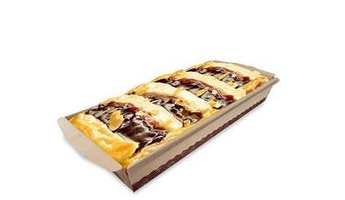  @ Backform | Kuchenform 'Bäckeria' rechteckig, braun(200 Stk) Boden ca. L21,6 x B8,7 x H3,5cm