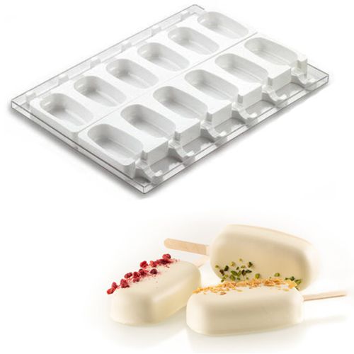 Kit Silikon-Matte | -Form Verband | Set für 12 Eis am Stiel | Stieleis Classic 
