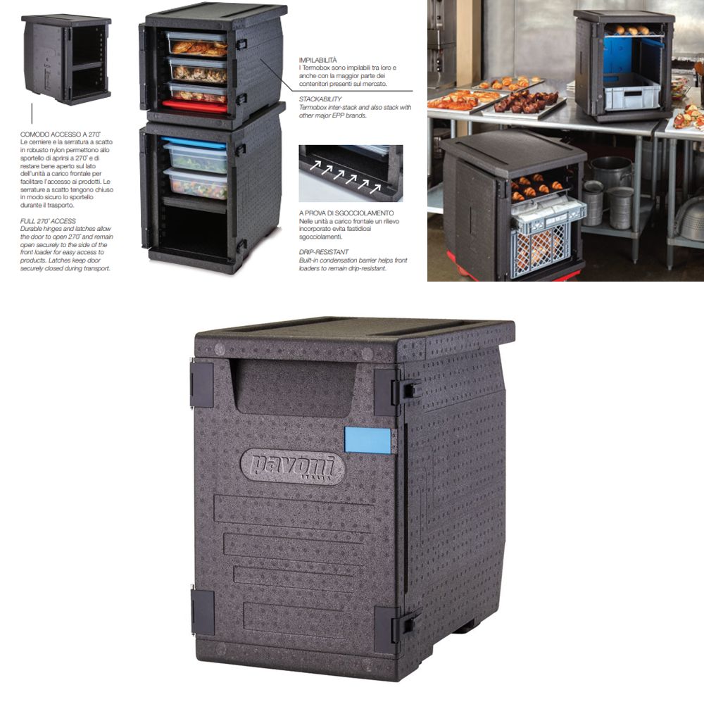@ Thermo-Transportbox schwarz, 1/1GN, rechteckig, V86
