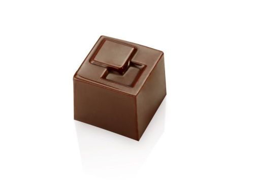 Gießform Praline | Pralinengießform 21 quadratische | viereckige Formen mit Relief