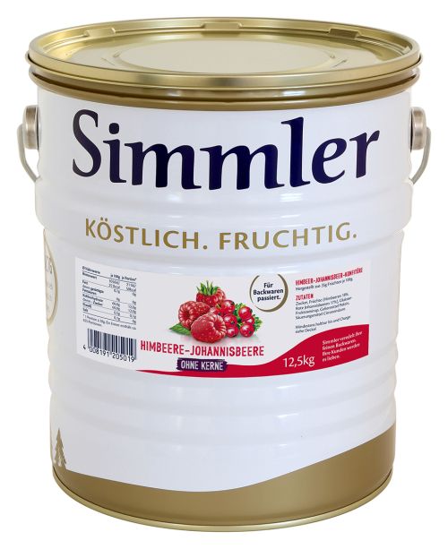 Himbeer-Johannisbeer-Konfitüre passiert ohne Kerne (12,5kg)