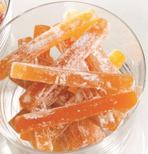 @ Fruchtgelée-Stäbchen | -Streifen Mango Passion (lose Ware)