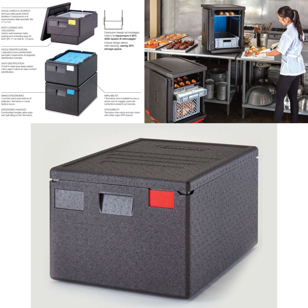 @ Thermo-Transportbox schwarz, rechteckig, V53