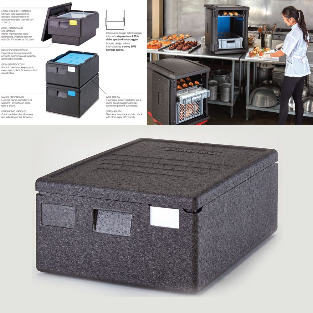 @ Thermo-Transportbox schwarz, rechteckig, V53