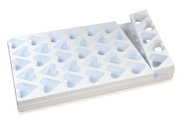 @ Patisserie- | Dessert-Formplatte 35 Herz-Formen 'Patis Rapide' 78,5/72,5%40