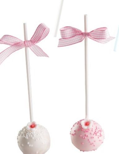 Papier-Stiele rund weiß für Cake Pops (50 Stk)